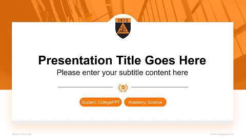 Doane University National Scholarship Defense PPT Template