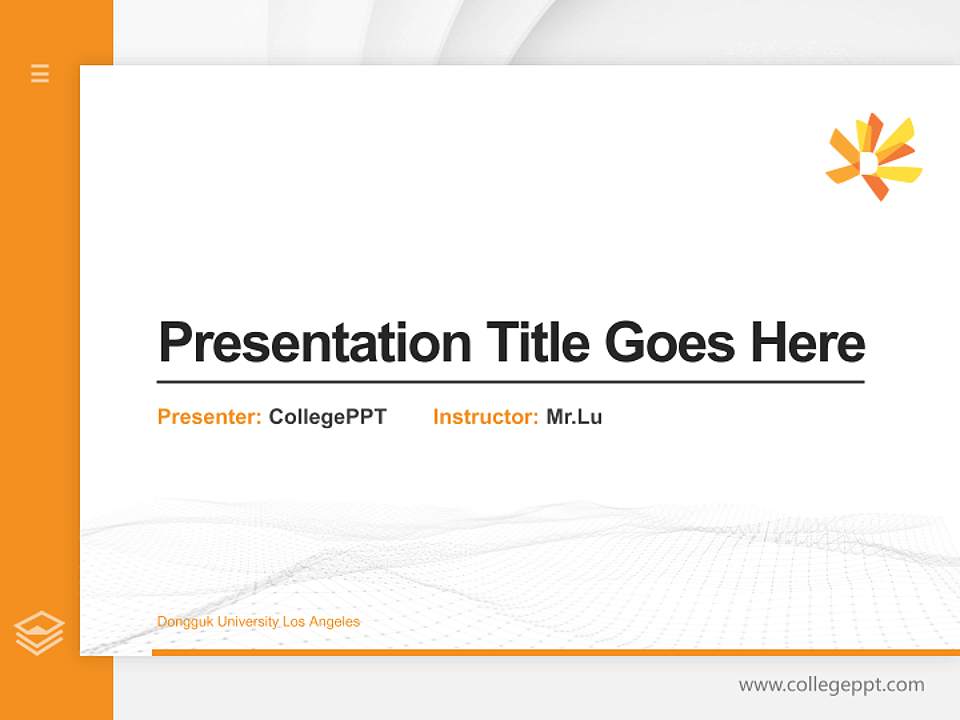 Dongguk University Los Angeles Thesis Proposal/Graduation Defense PPT Template4:3 ratio PPT effect preview image5