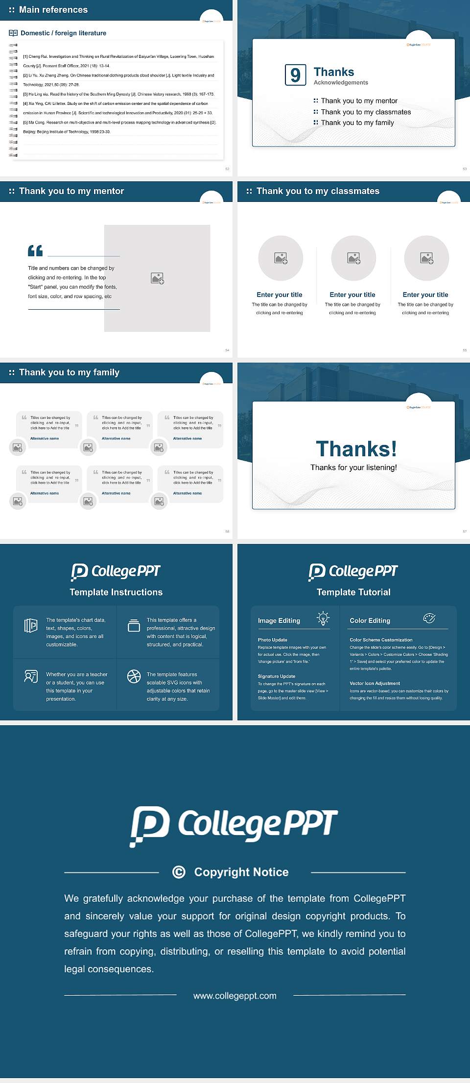 Eagle Gate College Layton Campus Graduation Thesis Defense PPT Template4:3 ratio PPT effect preview image7