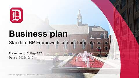 Duquesne University Competition/Entrepreneurship Contest PPT Template