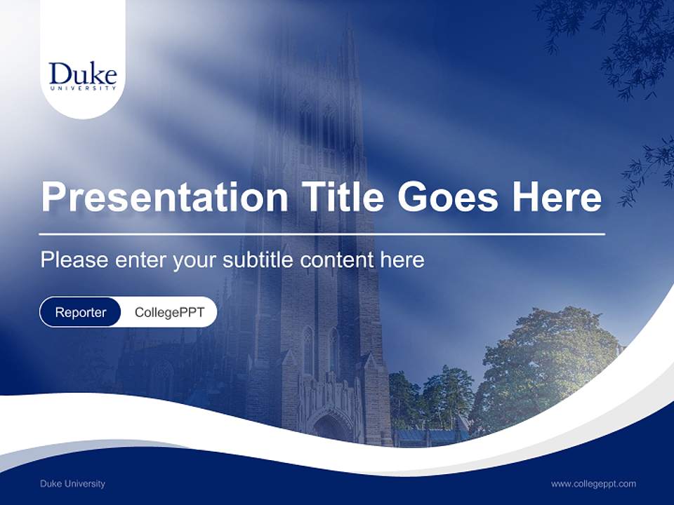 Duke University Lecture Sharing and Networking Event PPT Template4:3 ratio PPT effect preview image4
