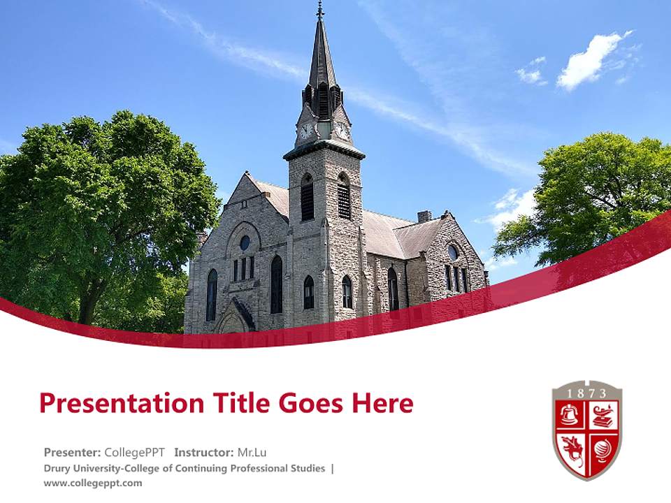 Drury University-College of Continuing Professional Studies Course/Courseware Creation PPT Template4:3 ratio PPT effect preview image5