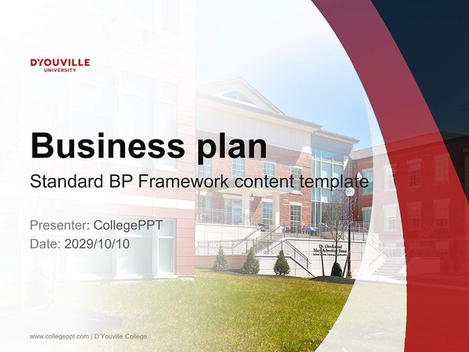 D’Youville College Competition/Entrepreneurship Contest PPT Template4:3 ratio PPT effect preview image9