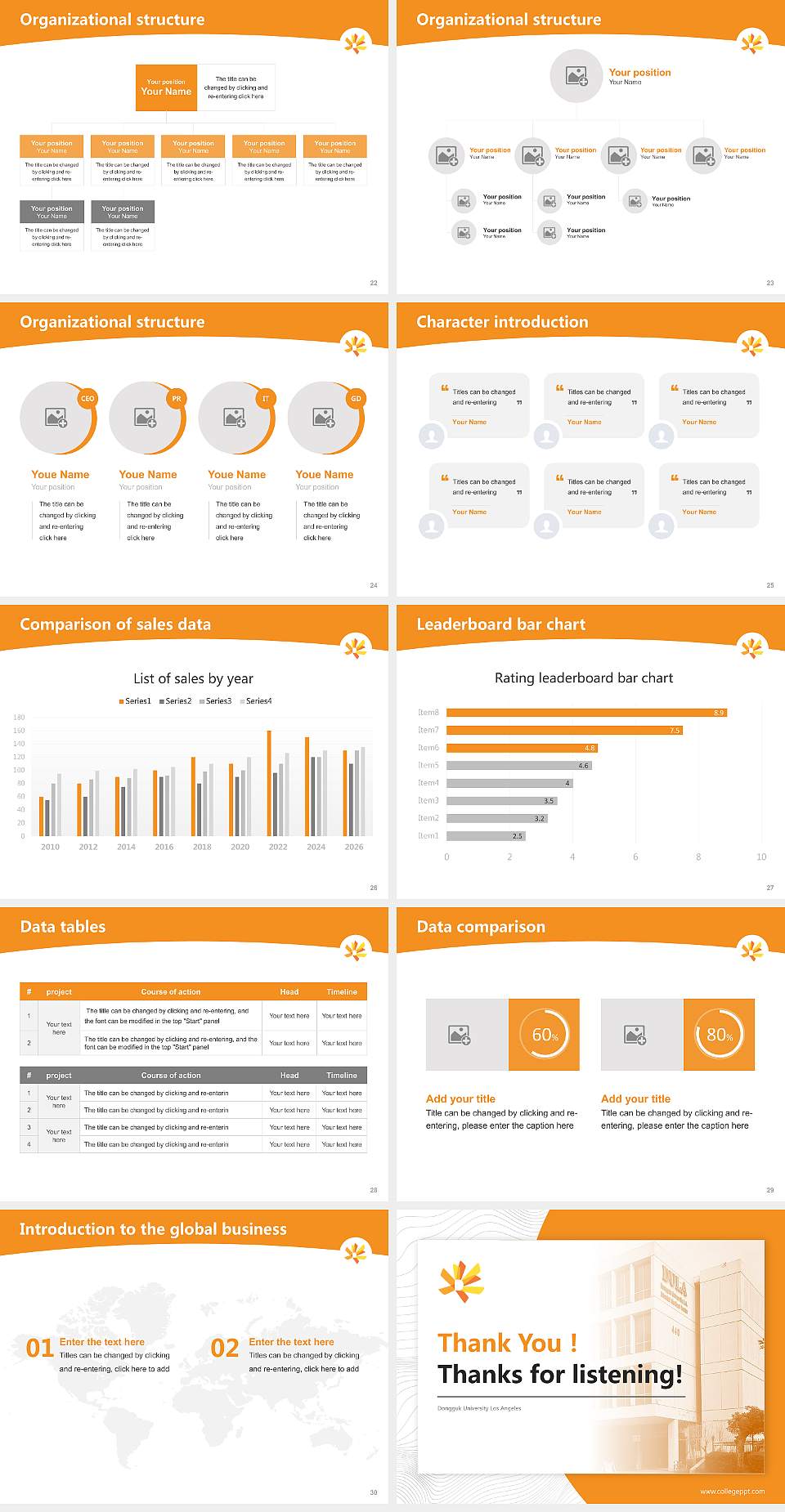 Dongguk University Los Angeles Academic Presentation/Research Findings Report PPT Template4:3 ratio PPT effect preview image4
