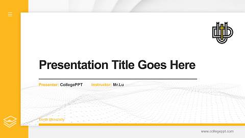 Dordt University Thesis Proposal/Graduation Defense PPT Template