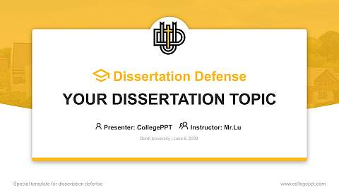 Dordt University Graduation Thesis Defense PPT Template