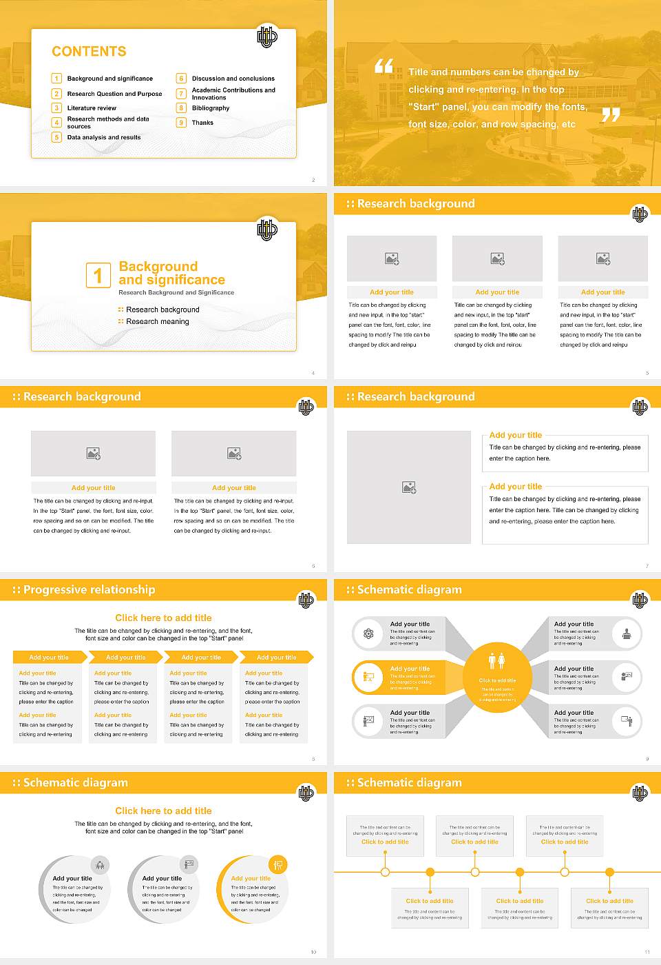 Dordt University Graduation Thesis Defense PPT Template16:9 ratio PPT effect preview image2
