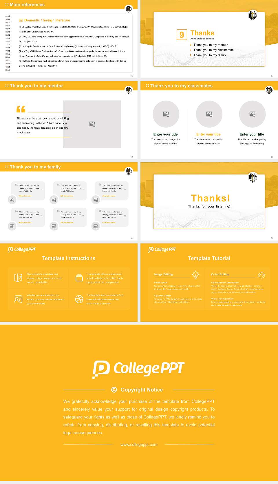 Dordt University Graduation Thesis Defense PPT Template16:9 ratio PPT effect preview image7