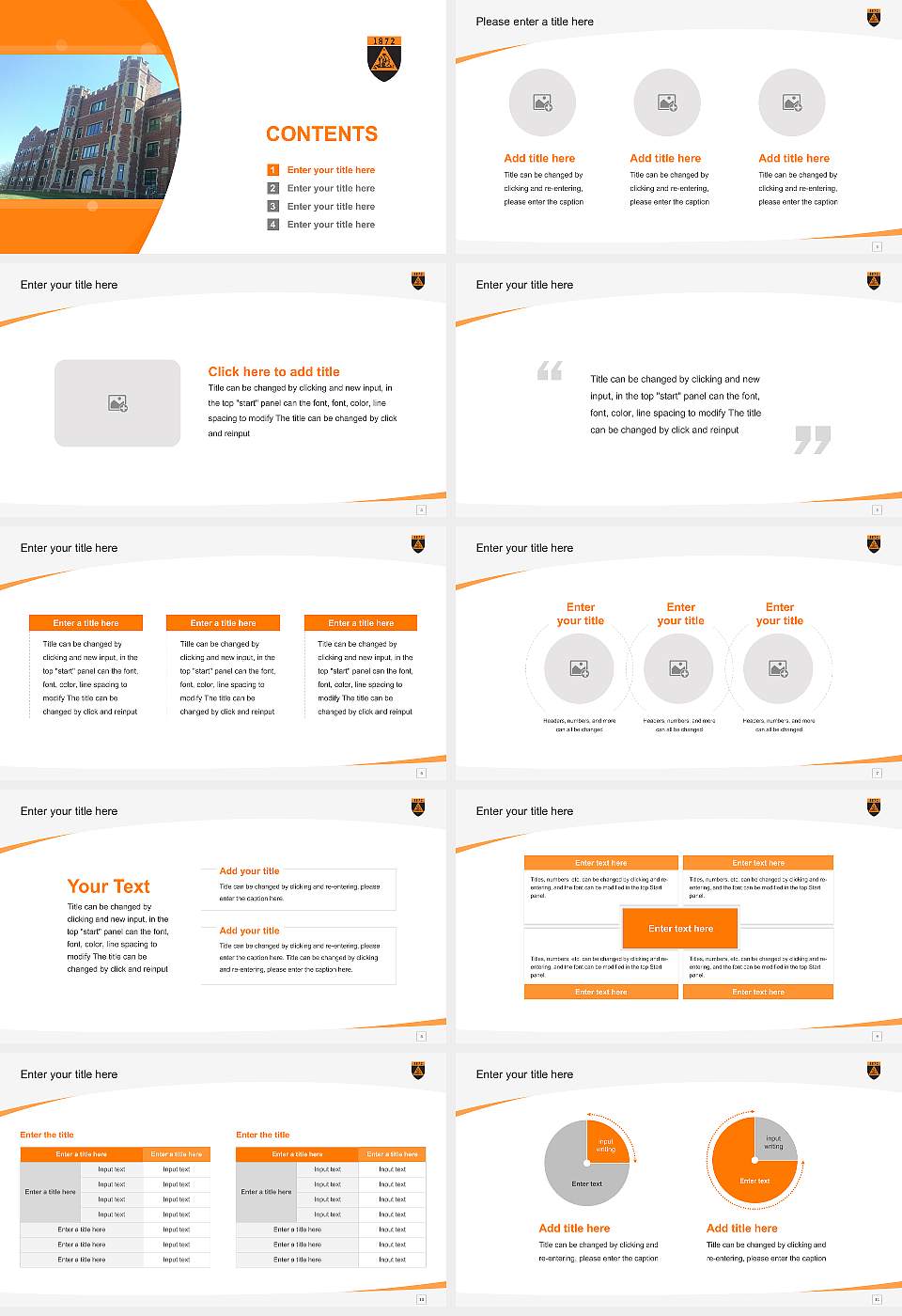 Doane University Course/Courseware Creation PPT Template16:9 ratio PPT effect preview image2