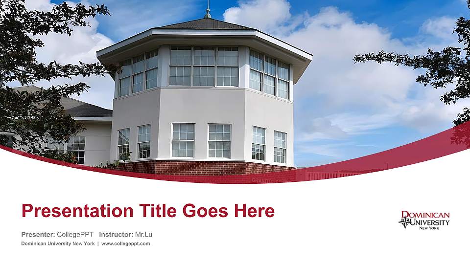 Dominican University New York Course/Courseware Creation PPT Template16:9 ratio PPT effect preview image1