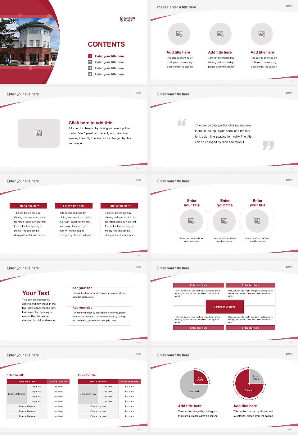 Dominican University New York Course/Courseware Creation PPT Template16:9 ratio PPT effect preview image2