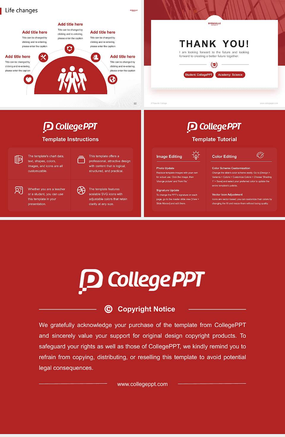 D’Youville College National Scholarship Defense PPT Template4:3 ratio PPT effect preview image4