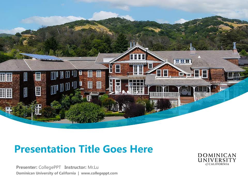 Dominican University of California Course/Courseware Creation PPT Template4:3 ratio PPT effect preview image5