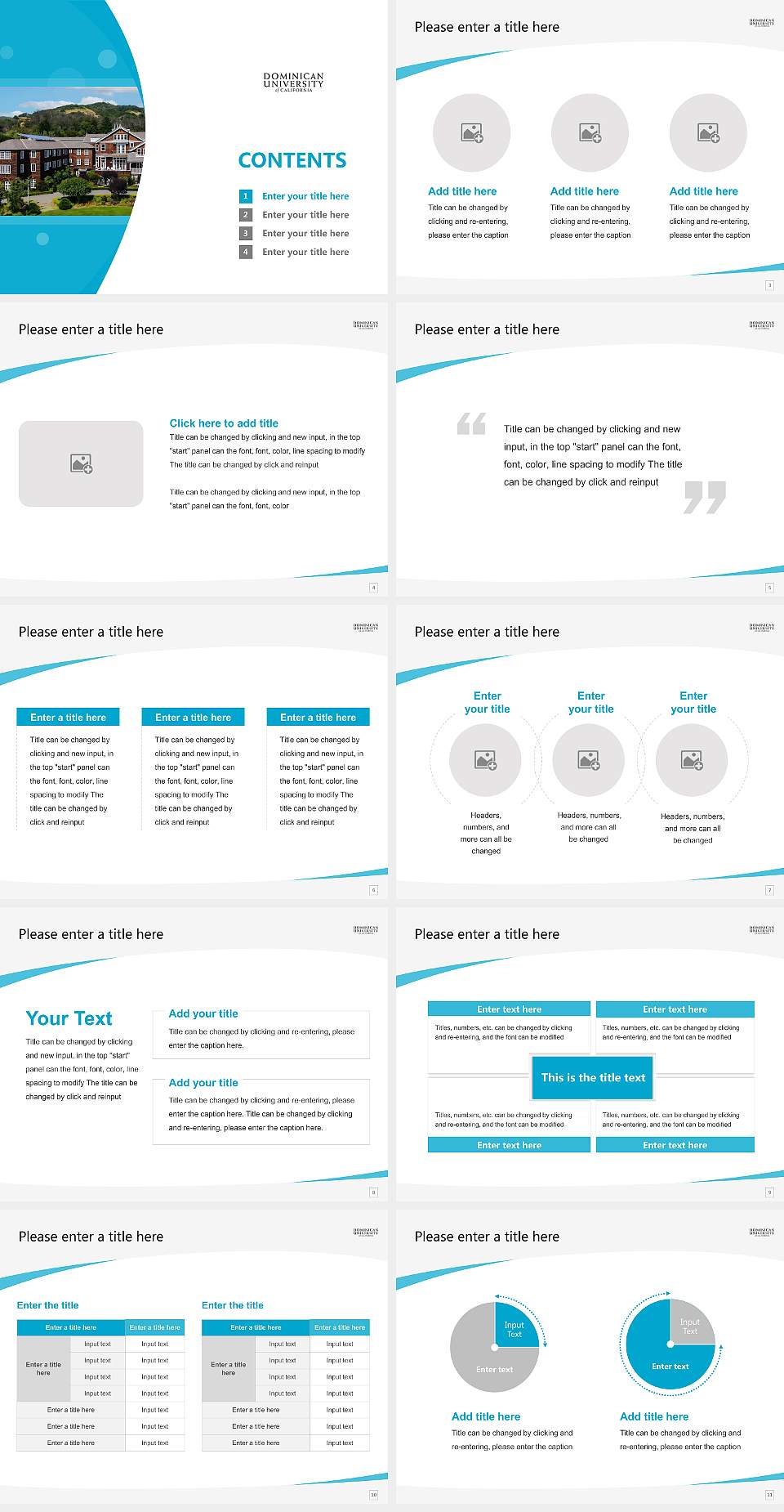 Dominican University of California Course/Courseware Creation PPT Template4:3 ratio PPT effect preview image2