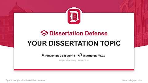 Duquesne University Graduation Thesis Defense PPT Template