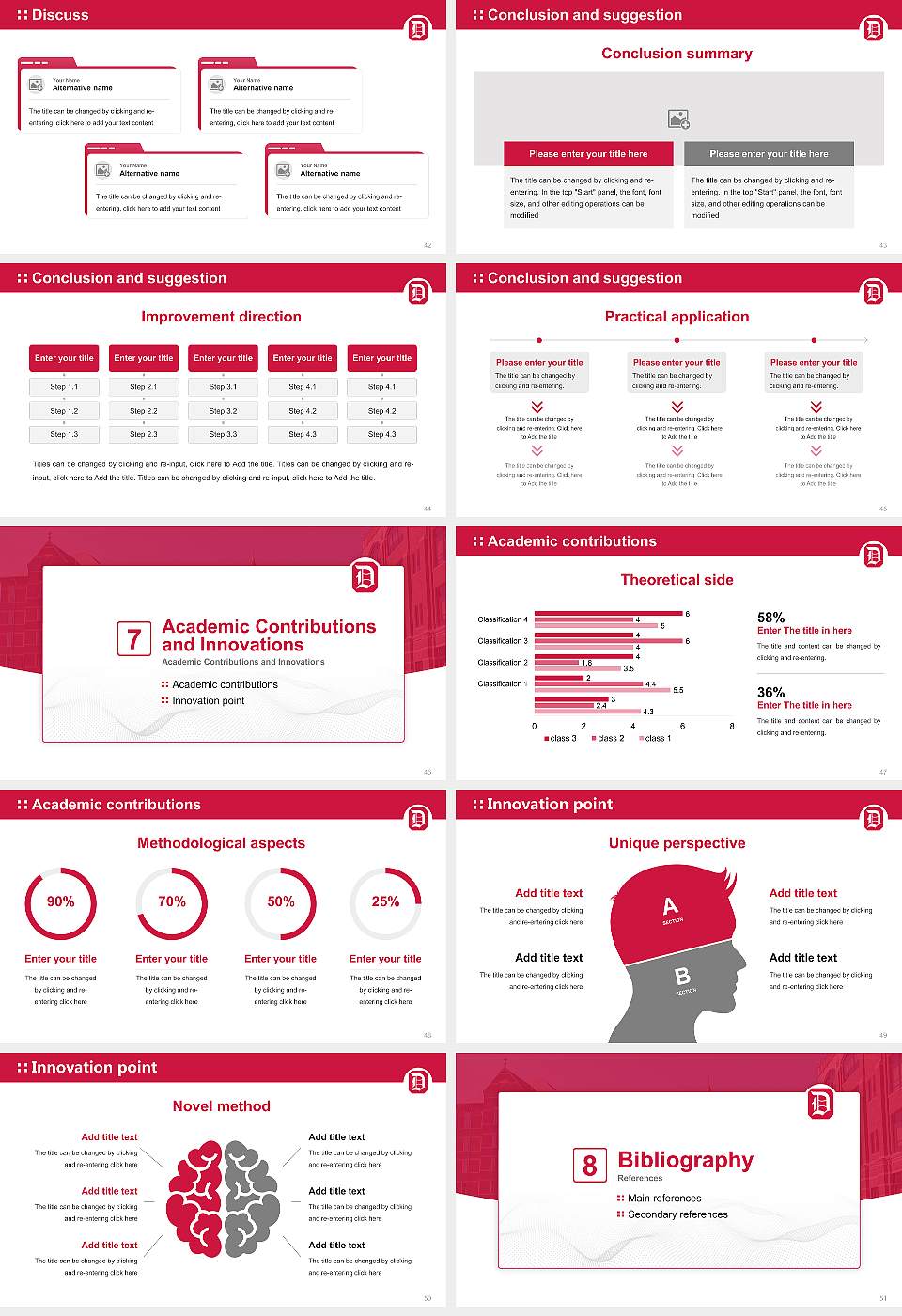 Duquesne University Graduation Thesis Defense PPT Template16:9 ratio PPT effect preview image6