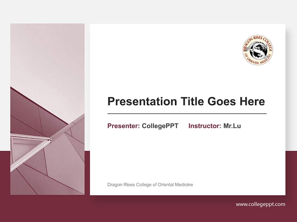 Dragon Rises College of Oriental Medicine General Purpose PPT Template4:3 ratio PPT effect preview image1