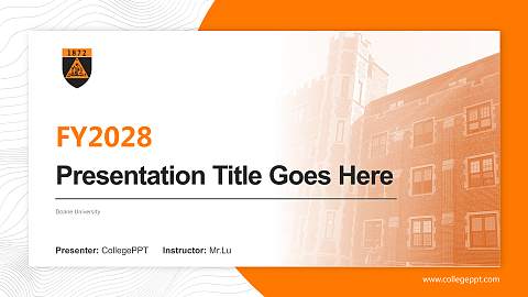 Doane University Academic Presentation/Research Findings Report PPT Template
