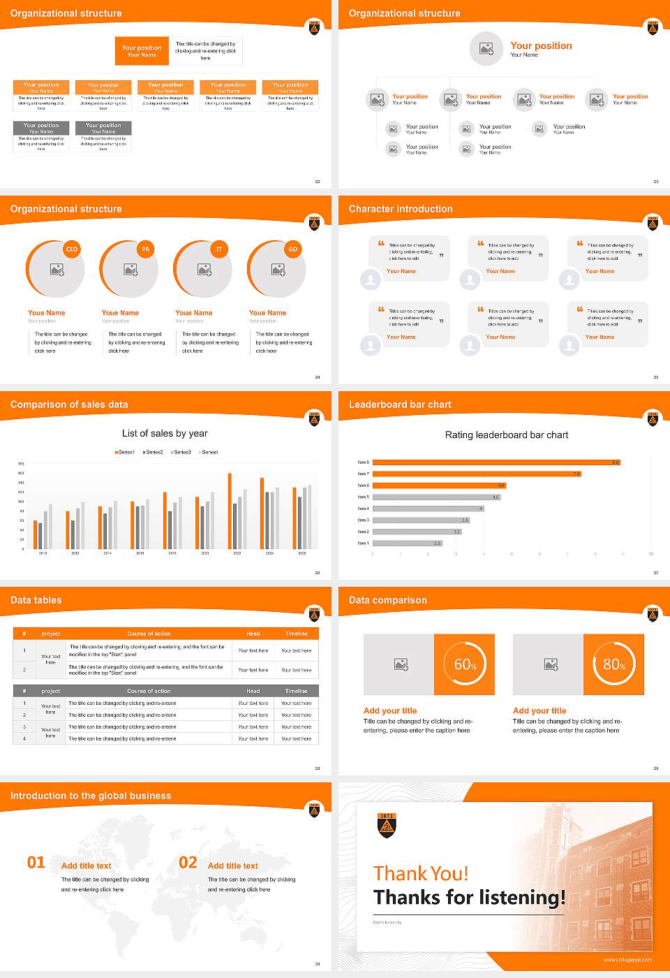 Doane University Academic Presentation/Research Findings Report PPT Template16:9 ratio PPT effect preview image4