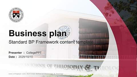 Dominican School of Philosophy & Theology Competition/Entrepreneurship Contest PPT Template