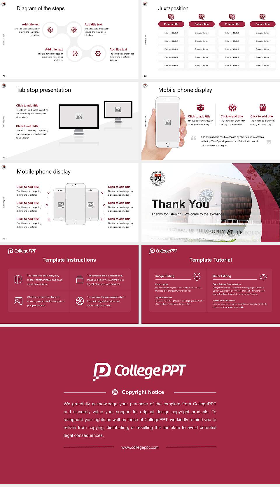 Dominican School of Philosophy & Theology Competition/Entrepreneurship Contest PPT Template16:9 ratio PPT effect preview image9