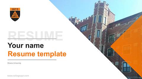 Doane University Resume PPT Template