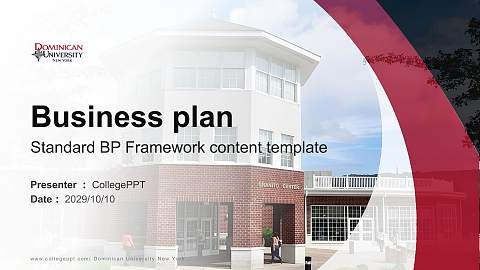Dominican University New York Competition/Entrepreneurship Contest PPT Template