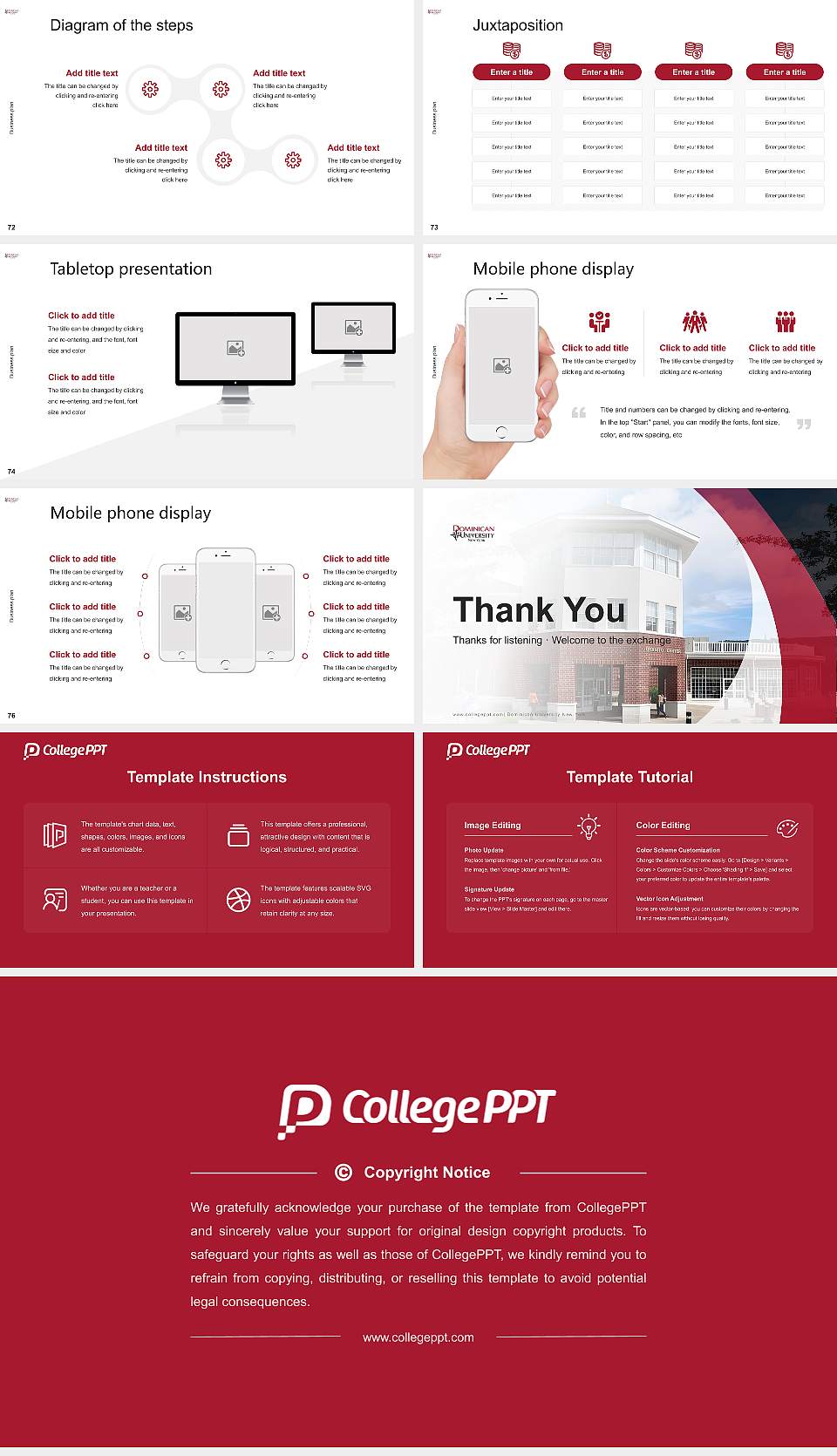 Dominican University New York Competition/Entrepreneurship Contest PPT Template16:9 ratio PPT effect preview image9