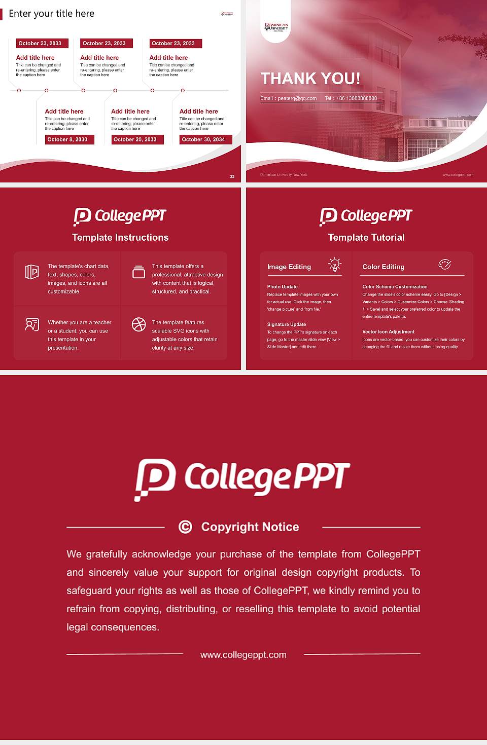 Dominican University New York Lecture Sharing and Networking Event PPT Template4:3 ratio PPT effect preview image4