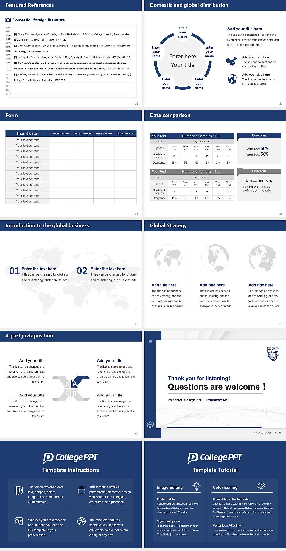 Dominican University Thesis Proposal/Graduation Defense PPT Template4:3 ratio PPT effect preview image4