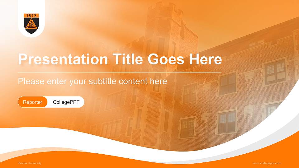 Doane University Lecture Sharing and Networking Event PPT Template16:9 ratio PPT effect preview image