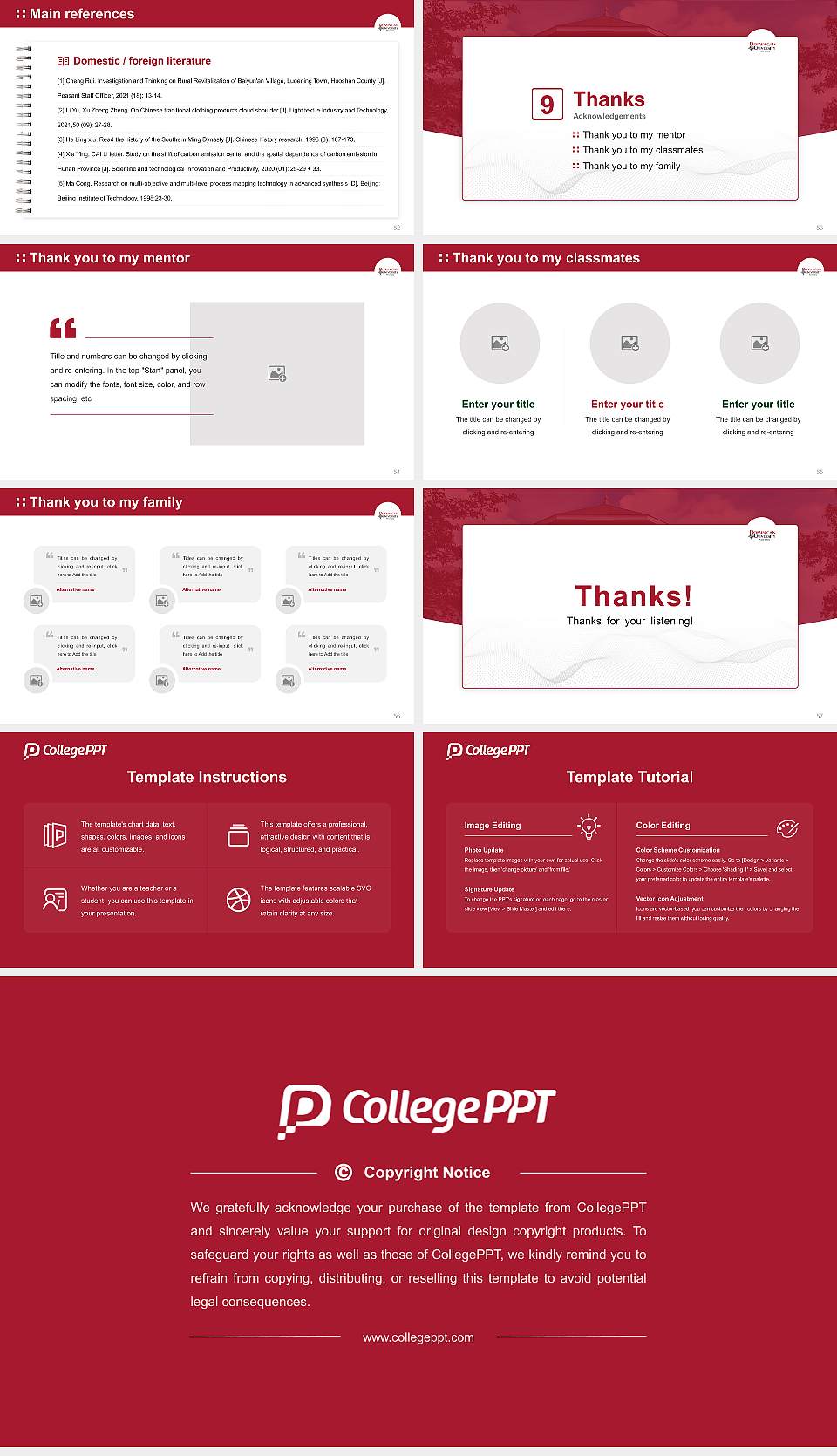 Dominican University New York Graduation Thesis Defense PPT Template16:9 ratio PPT effect preview image7