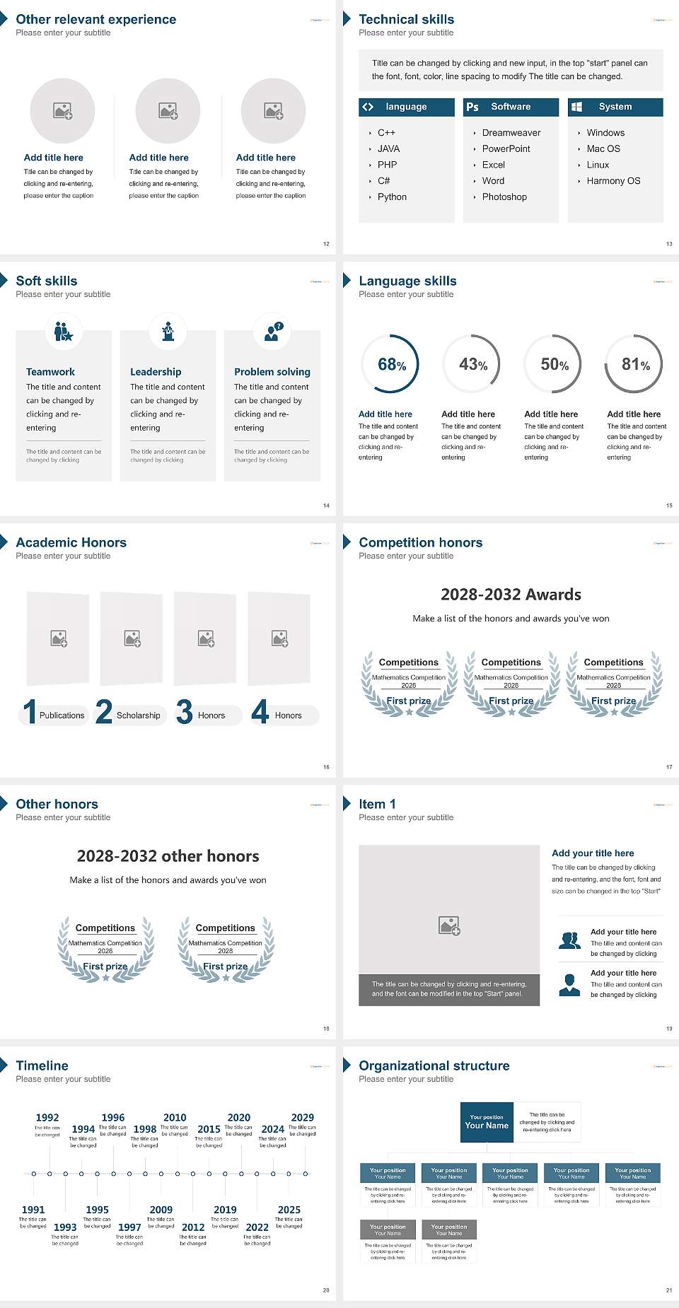 Eagle Gate College Layton Campus Resume PPT Template4:3 ratio PPT effect preview image3