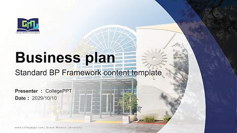 Grace Mission University Competition/Entrepreneurship Contest PPT Template