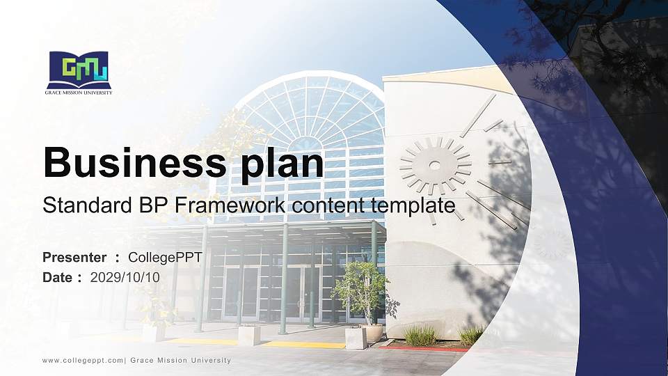 Grace Mission University Competition/Entrepreneurship Contest PPT Template16:9 ratio PPT effect preview image