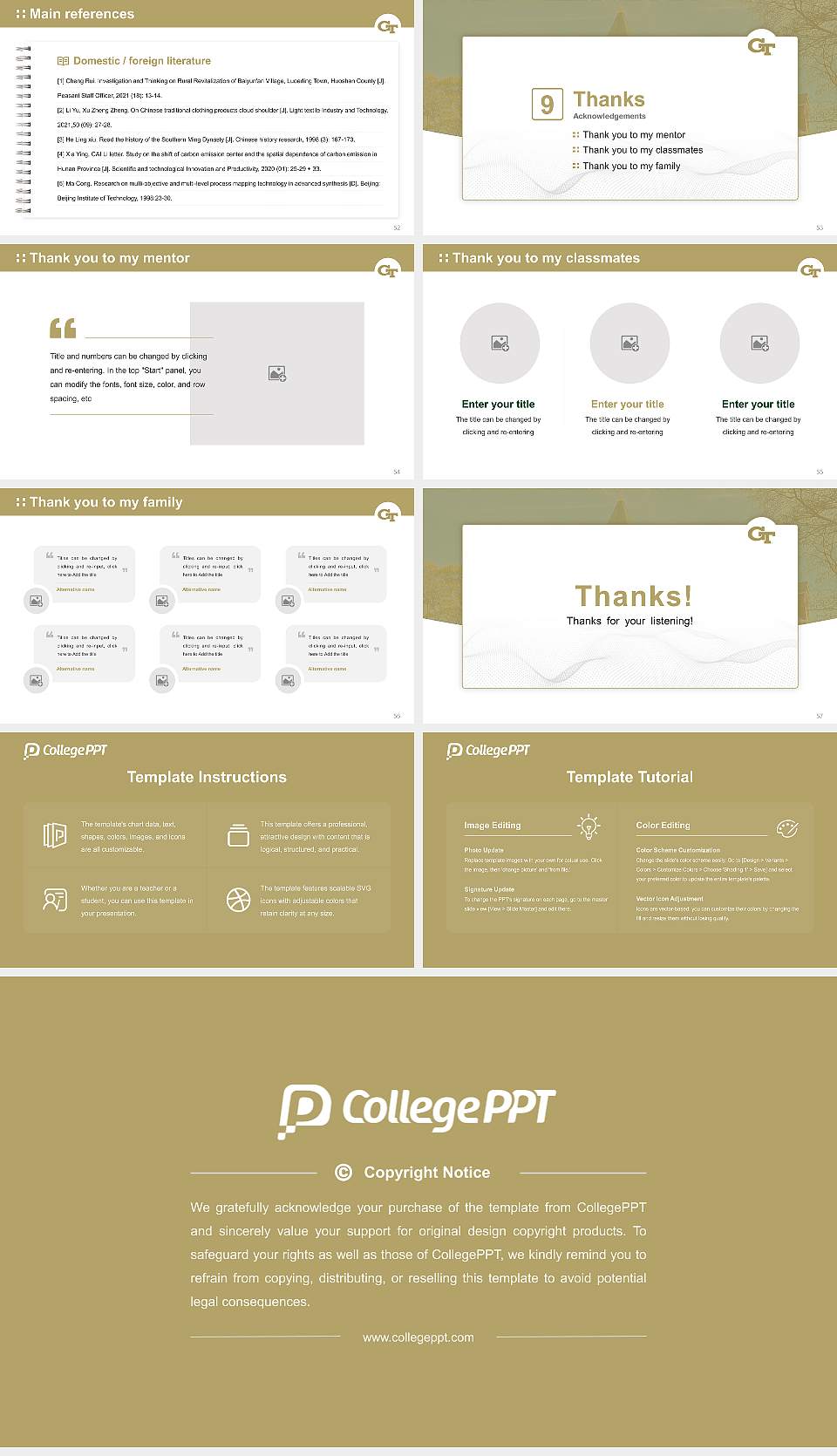 Georgia Institute of Technology-Main Campus Graduation Thesis Defense PPT Template16:9 ratio PPT effect preview image7