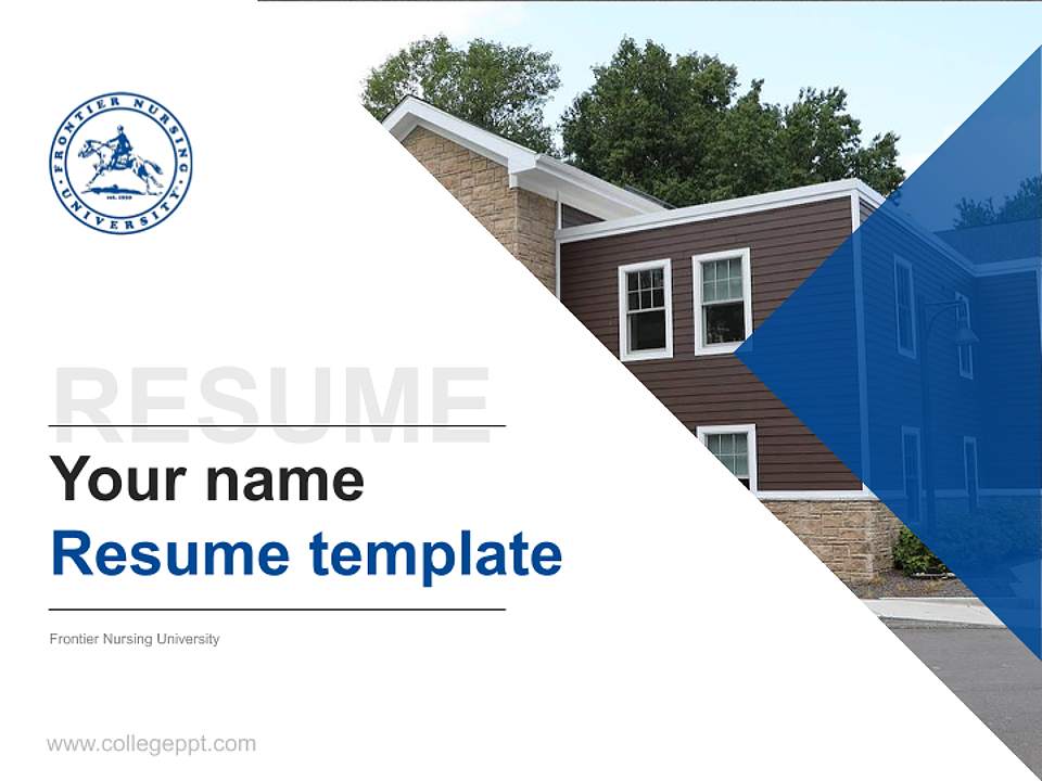 Frontier Nursing University Resume PPT Template4:3 ratio PPT effect preview image5