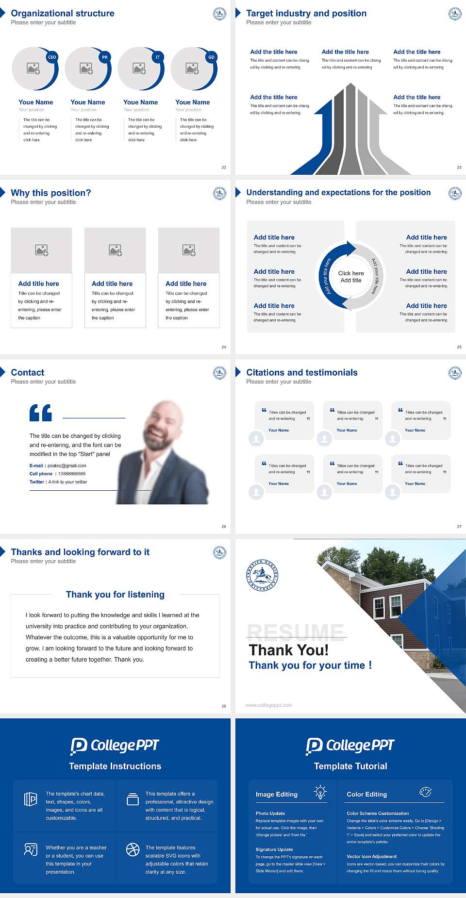 Frontier Nursing University Resume PPT Template4:3 ratio PPT effect preview image4