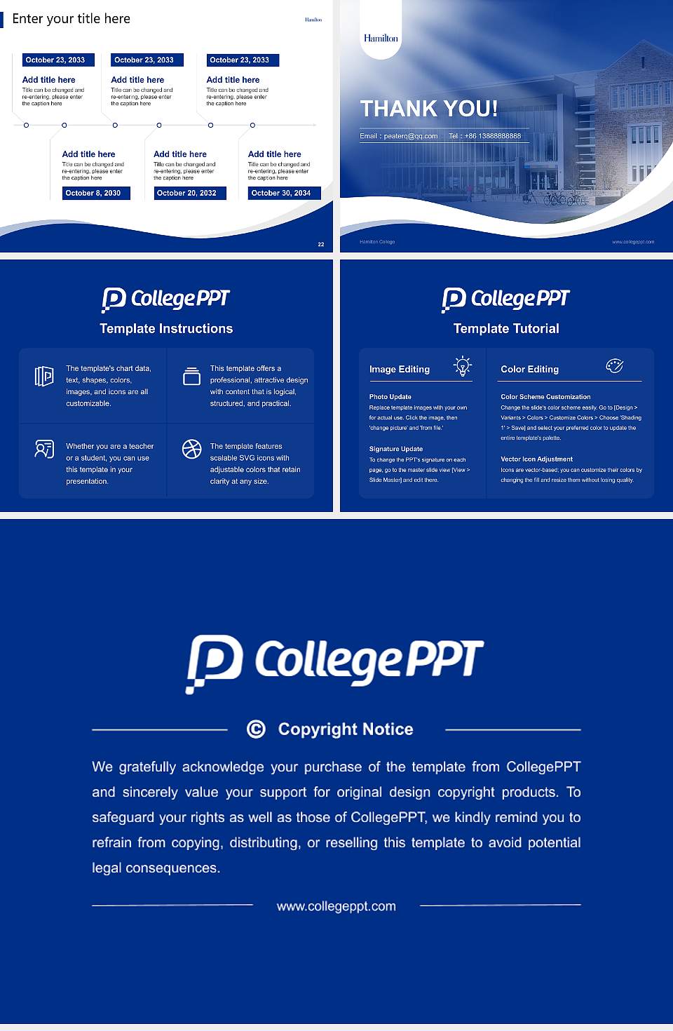 Hamilton College Lecture Sharing and Networking Event PPT Template4:3 ratio PPT effect preview image4