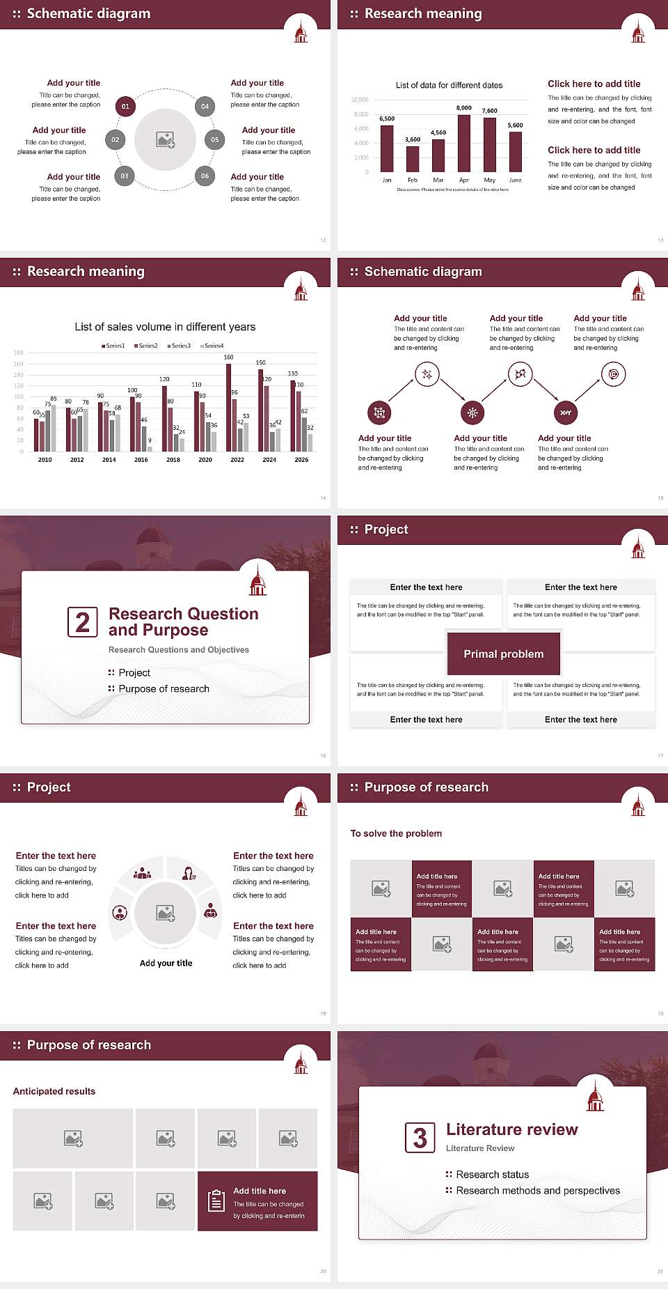 Freed-Hardeman University Graduation Thesis Defense PPT Template4:3 ratio PPT effect preview image3