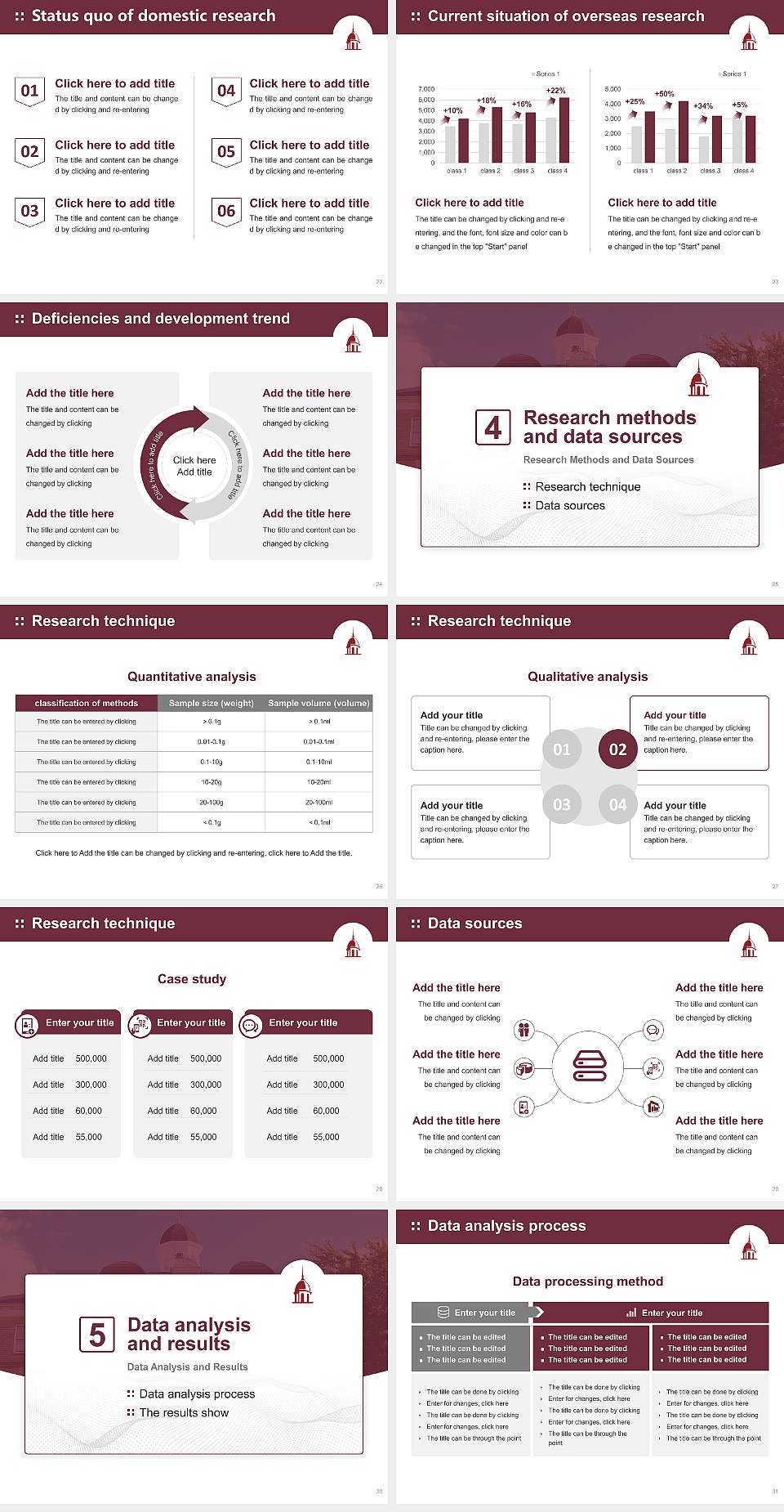 Freed-Hardeman University Graduation Thesis Defense PPT Template4:3 ratio PPT effect preview image4