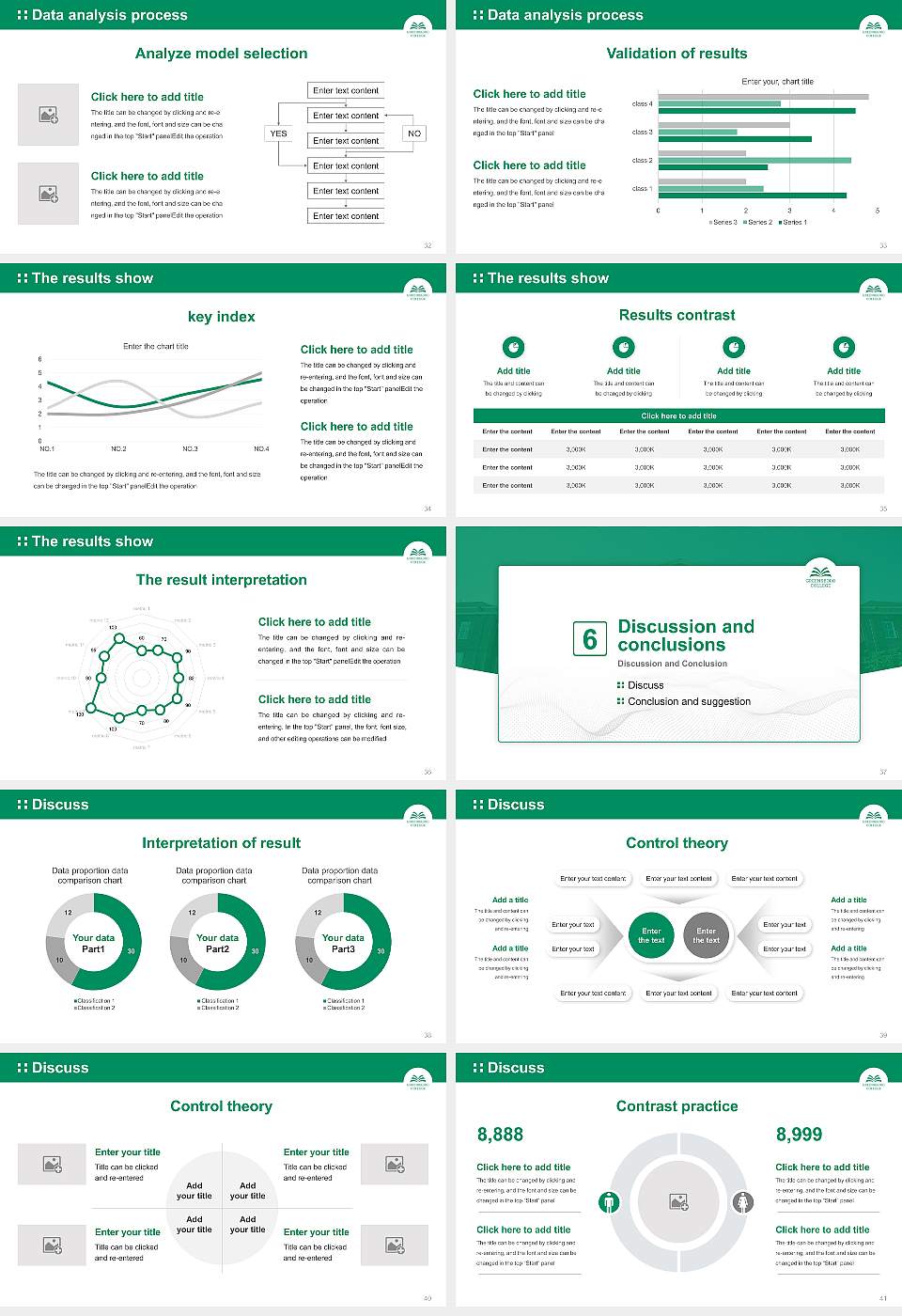 Greensboro College Graduation Thesis Defense PPT Template16:9 ratio PPT effect preview image5