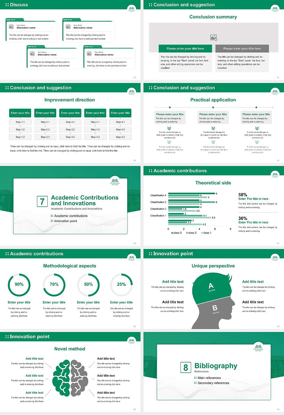 Greensboro College Graduation Thesis Defense PPT Template16:9 ratio PPT effect preview image6