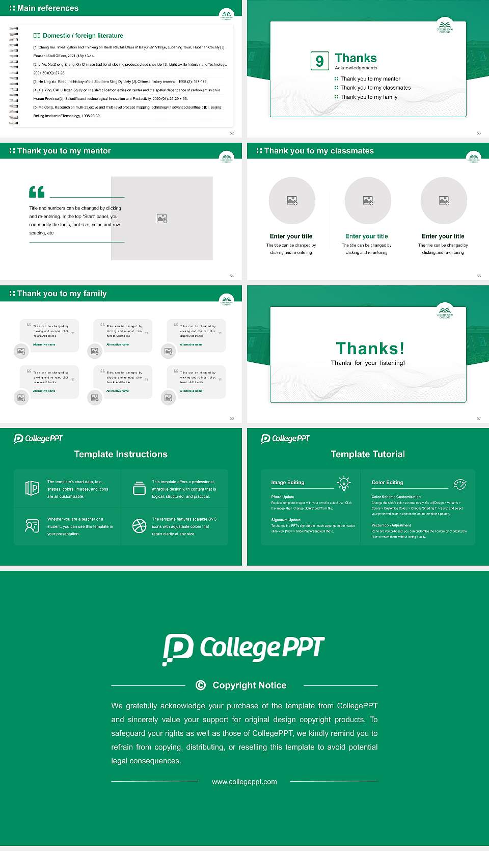 Greensboro College Graduation Thesis Defense PPT Template16:9 ratio PPT effect preview image7