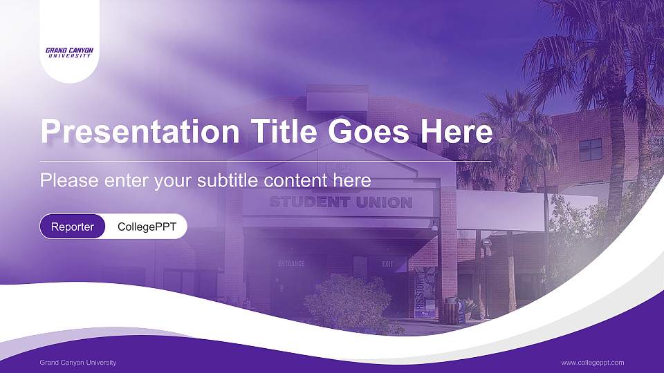 Grand Canyon University Lecture Sharing and Networking Event PPT Template16:9 ratio PPT effect preview image