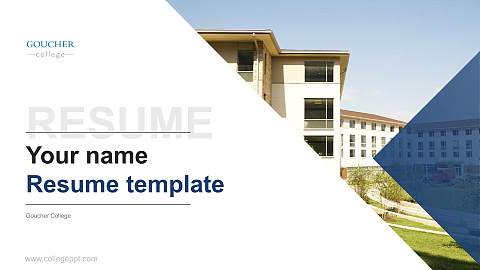 Goucher College Resume PPT Template