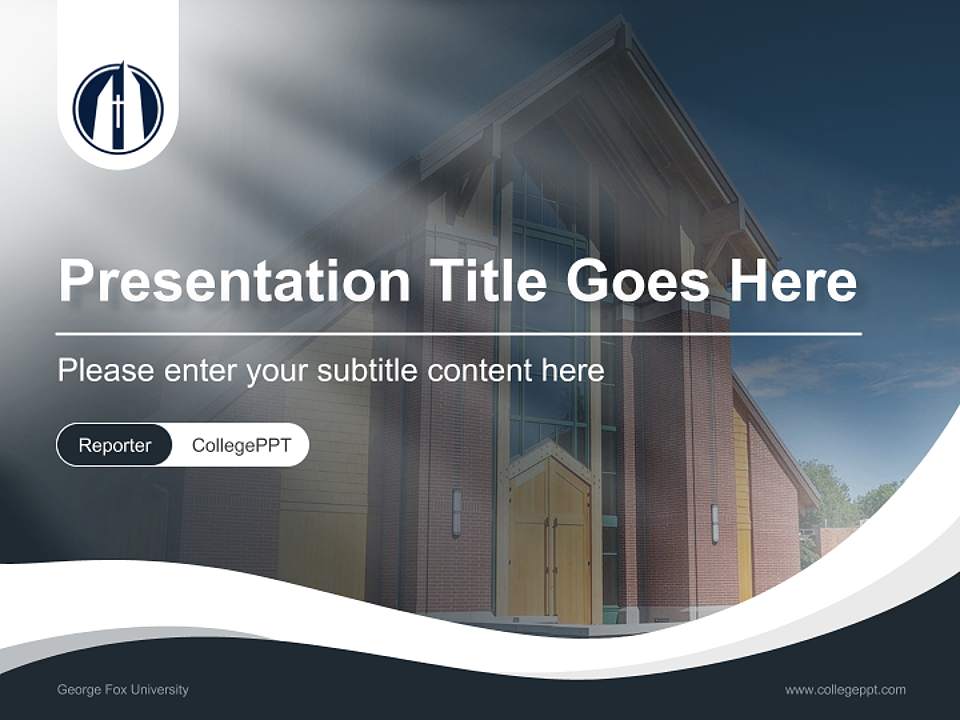 George Fox University Lecture Sharing and Networking Event PPT Template4:3 ratio PPT effect preview image4