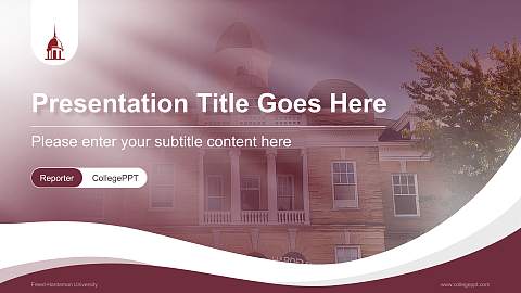 Freed-Hardeman University Lecture Sharing and Networking Event PPT Template