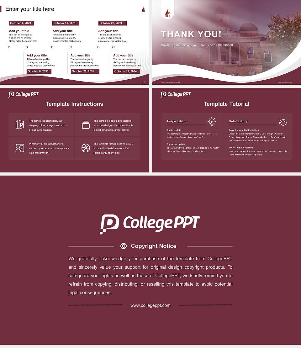Freed-Hardeman University Lecture Sharing and Networking Event PPT Template16:9 ratio PPT effect preview image4