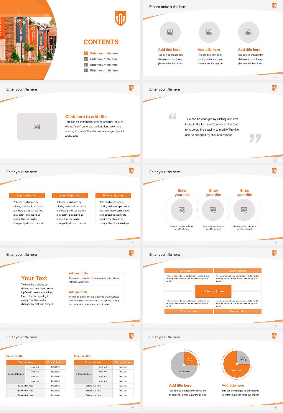 Greenville University Course/Courseware Creation PPT Template16:9 ratio PPT effect preview image2